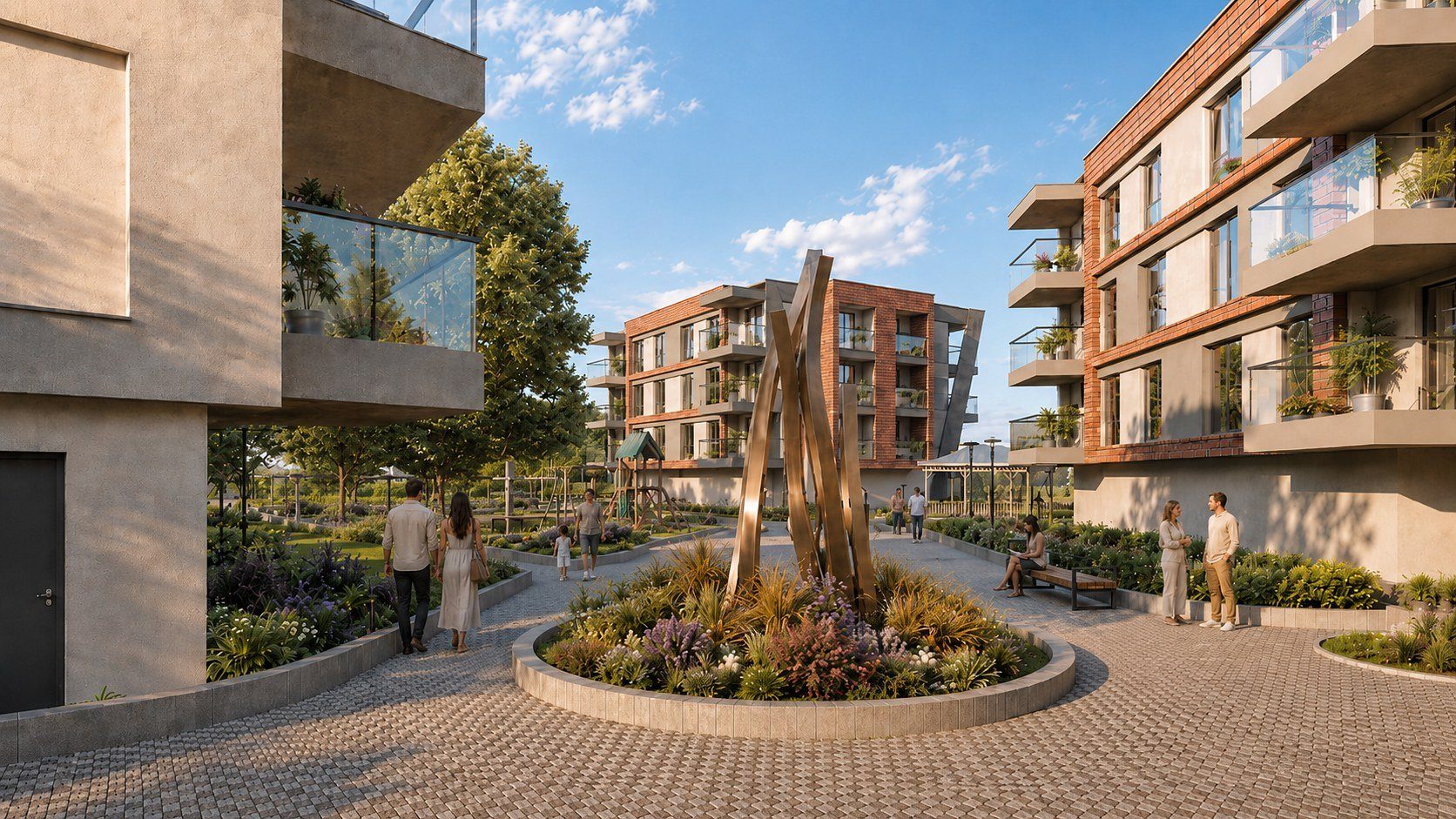 Peyzaj ve iç avlu — Yaşamkent Konut Yerleşkesi
